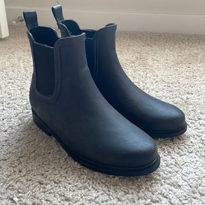 JCrew Black rain boots
